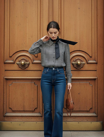 SAINT LAURENT Женская рубашка из шелка