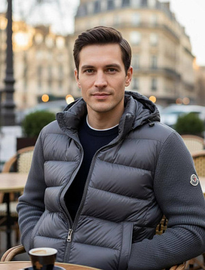 MONCLER Мужская ветровка из натурального пуха 