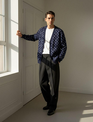 GUCCI Мужской кардиган тёмно-синего цвета 