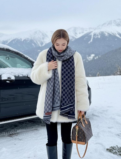 GUCCI Женский жаккардовый шарф 