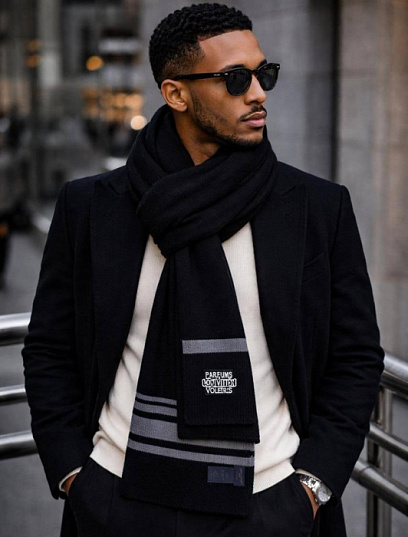 LOUIS VUITTON Мужской шарф из кашемира 