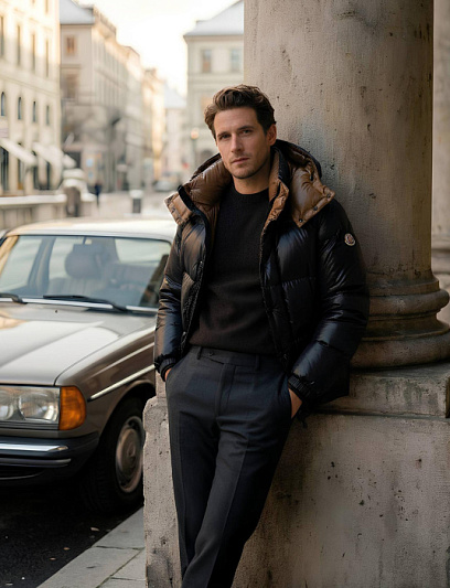 MONCLER Мужской утеплённый пуховик 