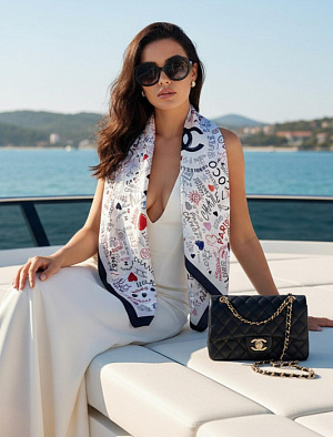 CHANEL Женский платок из шелка