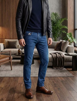 STEFANO RICCI Мужские джинсы с вышивкой