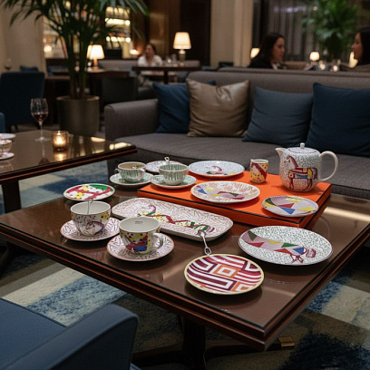 HERMES Чайный сервиз на 4 персоны Hippomobile