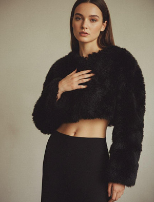 THE ROW Женская укороченная палерина из натуральной овчины