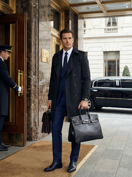 HERMES Сумка Birkin 40 см 89/noir кожа матового аллигатора