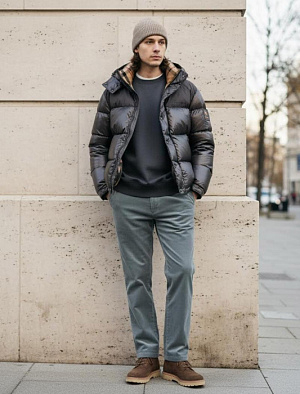 BURBERRY Мужской пуховик с пуховым наполнителем