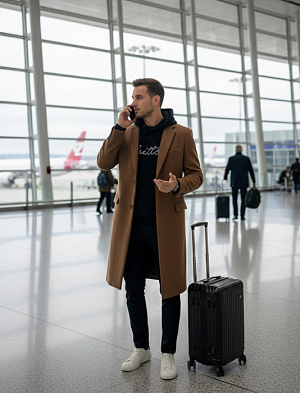 LOUIS VUITTON Мужская толстовка  в глубоком черном цвете