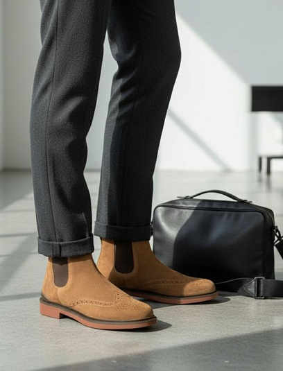 TOD'S Мужские замшевые ботинки Челси