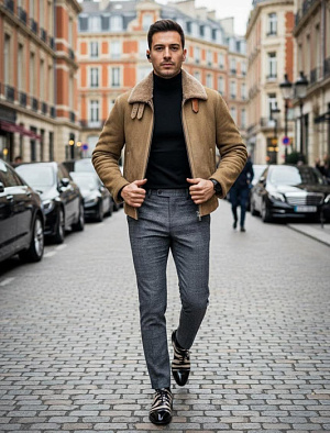 BERLUTI Мужская дублёнка из овчины 