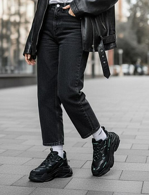 BALENCIAGA Женские кроссовки Triple S черные