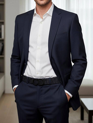 CHRISTIAN DIOR Мужской ремень с тканым монограмм-узором