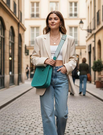 HERMES Женская сумка Evelyne 16 см U1 Clemence