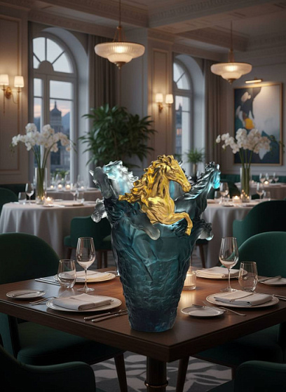 DAUM Ваза из хрусталя Horse