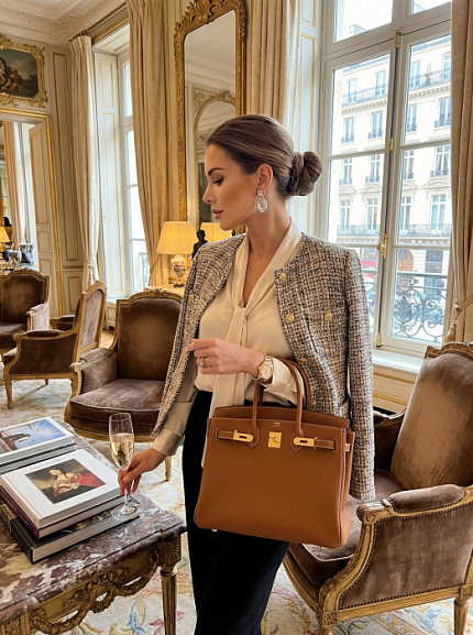 HERMES Женская сумка Birkin 30 см ck37/Gold Togo