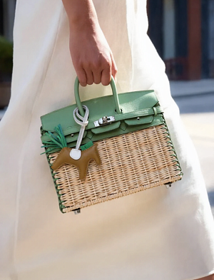 HERMES Женская сумка Birkin Picnic 25 см 3i/Vert Criquet Swift