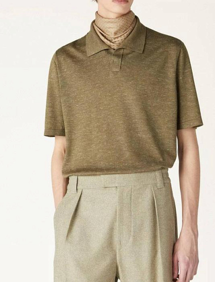 LORO PIANA Мужская футболка лён