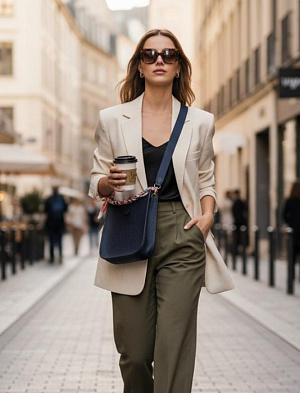 HERMES Женская сумка Evelyne 16 см 76/Blue indigo Clemence