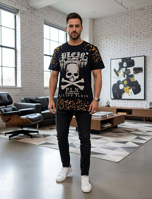 PHILIPP PLEIN Мужская футболка с графическим дизайном