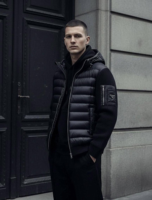 PRADA Мужская куртка с пуховым наполнителем 