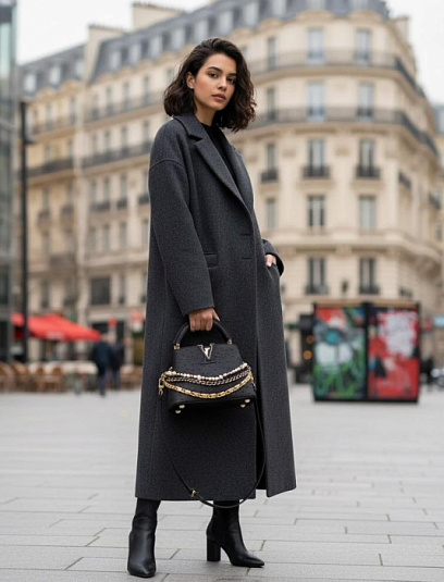 LOUIS VUITTON Женская сумка Capucines из кожи страуса