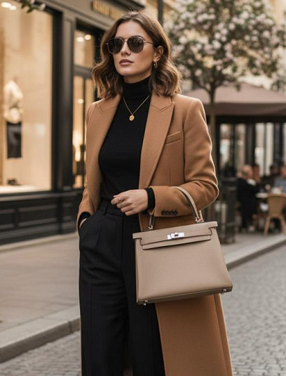 HERMES Женская сумка Kelly 25 см 8Q Swift