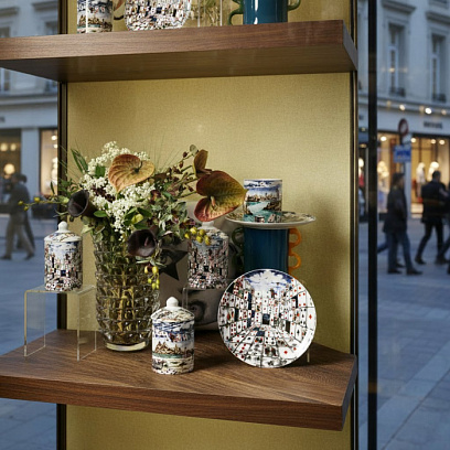 MEETROPOL Декоративные тарелки и сахарница "Покер"