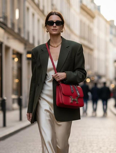 HERMES Женская сумка Constance 24 см Q5 Epsom