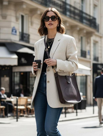 HERMES Женская сумка Evelyne 29 см 47/chocolate Clemence