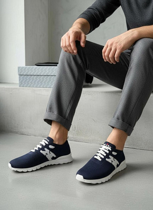 KITON Мужские кроссовки тенмо-синие