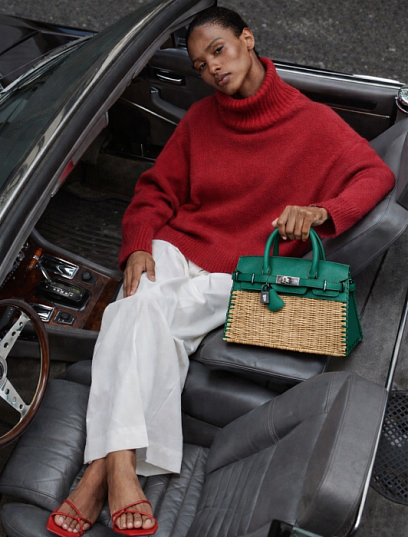 Hermes Женская сумка Birkin Picnic 25 см 6w/Menthe Swift