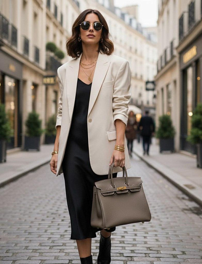 HERMES Женская сумка Birkin 30 см ck18/Etoupe Epsom