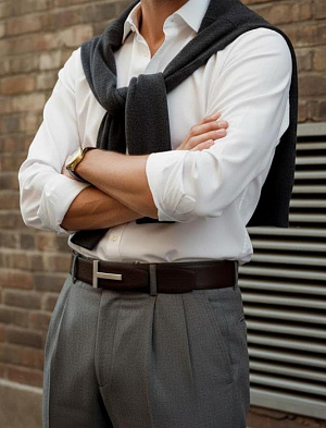 TOM FORD Мужской ремень с фирменной пряжкой «T»