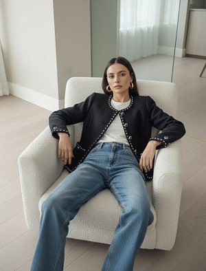 CHANEL Женский жакет черный