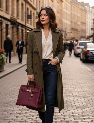 HERMES Женская сумка Birkin 35 см 57/Bordeaux Togo