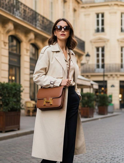 HERMES Женская сумка Constance 19 см 37/gold Swift