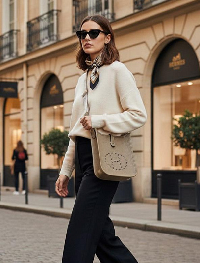 HERMES Женская сумка Evelyne 16 см 8Q Clemence