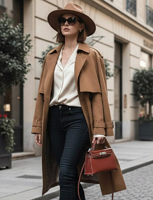 HERMES Женская сумка Kelly mini 19 см 36/Brique i2/nata Box