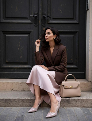 VALENTINO Женские туфли из лакированной кожи пудровые