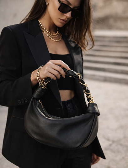 SAINT LAURENT Женская Сумка AMALIA Mini Hobo in Lambskin