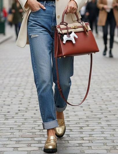 HERMES Женская сумка Kelly 25 см 36/Brique Box