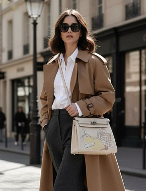 HERMES Женская сумка Kelly 25 см i2/Nata Epsom