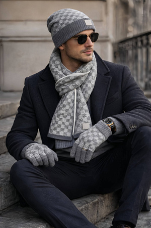 LOUIS VUITTON Мужской комплект из шерсти и кашемира 