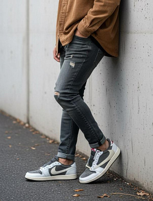 NIKE Мужские кроссовки Air Jordan 1 Low OG SP "Travis Scott Reverse Mocha"