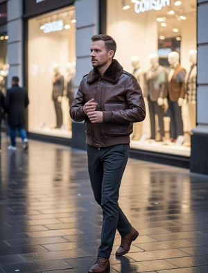 BERLUTI Мужская кожаная куртка из овчины 