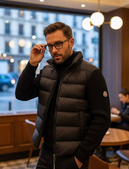 MONCLER Мужская ветровка из натурального пуха 