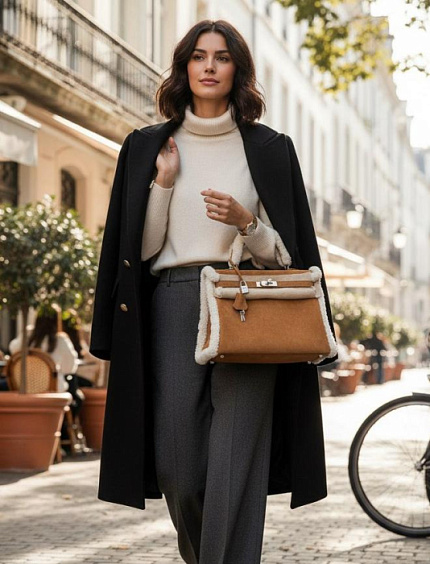 HERMES Женская сумка Kelly Teddy 35 см 37/Gold Swift/Veau Grizzly