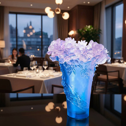 DAUM Ваза из хрусталя Rose Passion