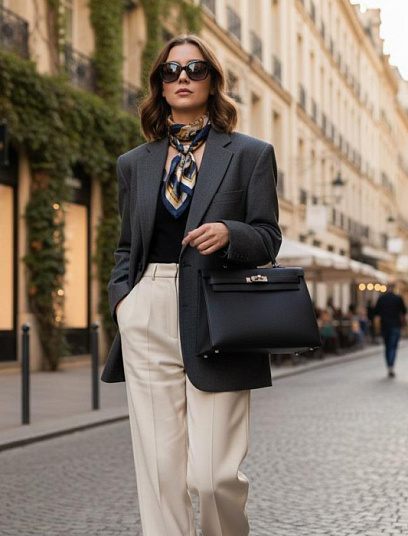 HERMES Женская сумка Kelly 35 см 89/Noir Epsom